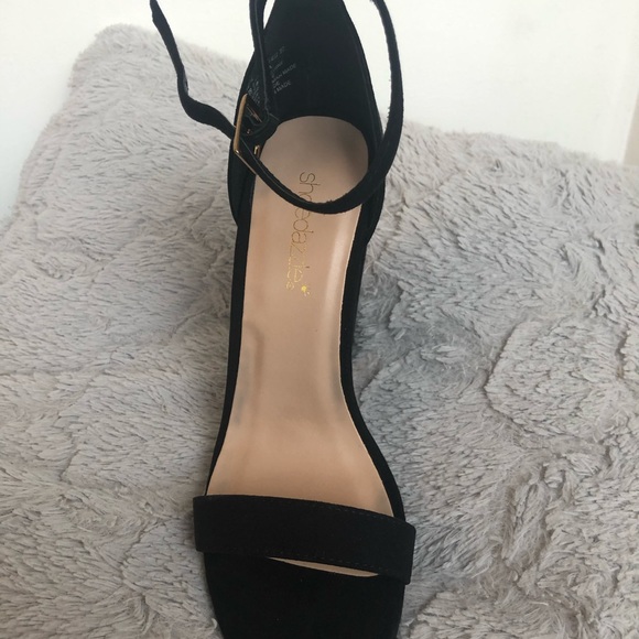 Suede like block heeled sandal - Picture 3 of 5